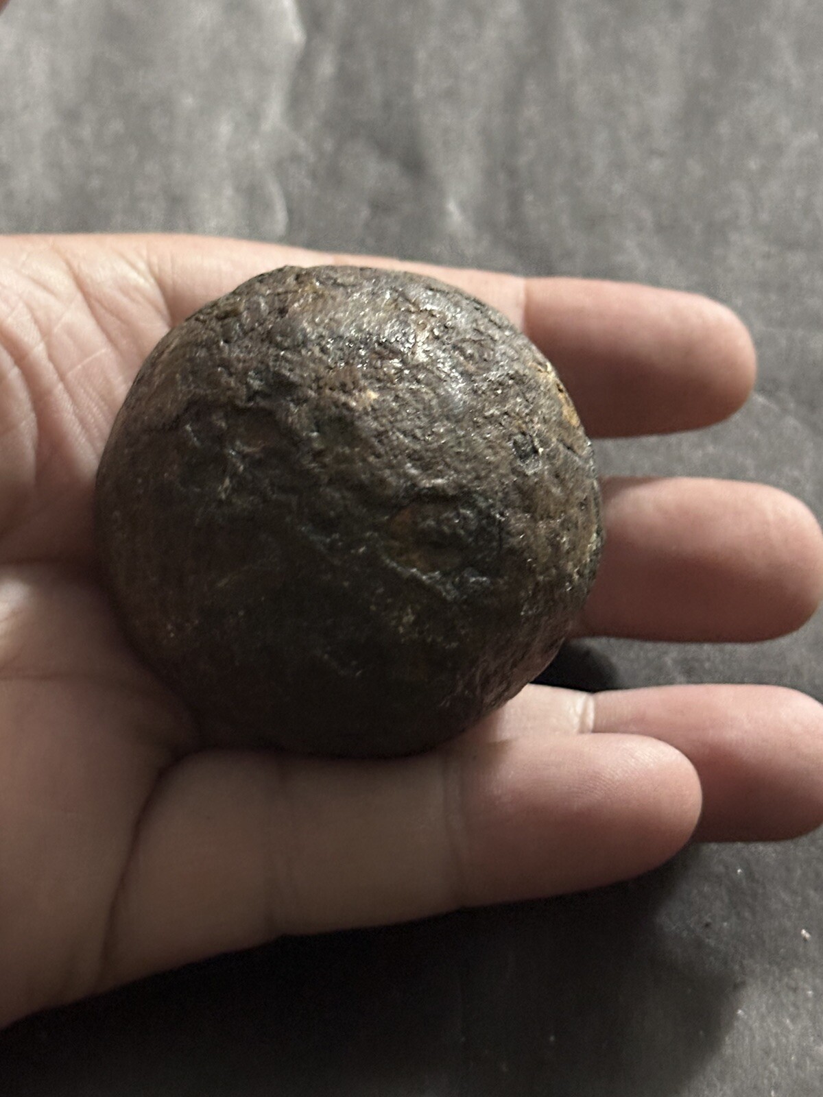 Antique Pre-civil War or Civil War ? 1 Lb (14.8oz) US Cannon Ball 1 Pounder 2”