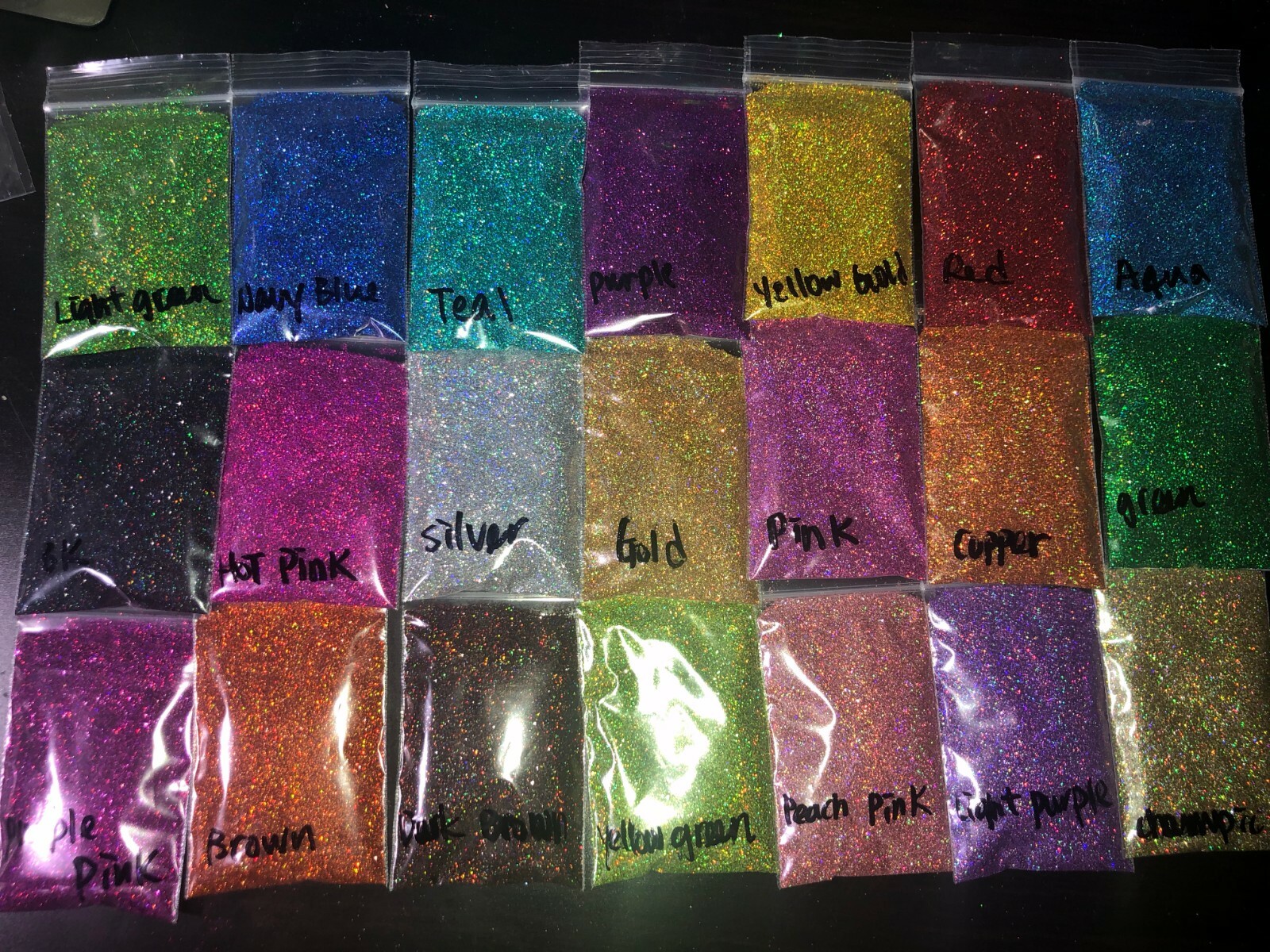 0.2MM Holographic Hexagon fine glitter You Choose Color Nail Art USA