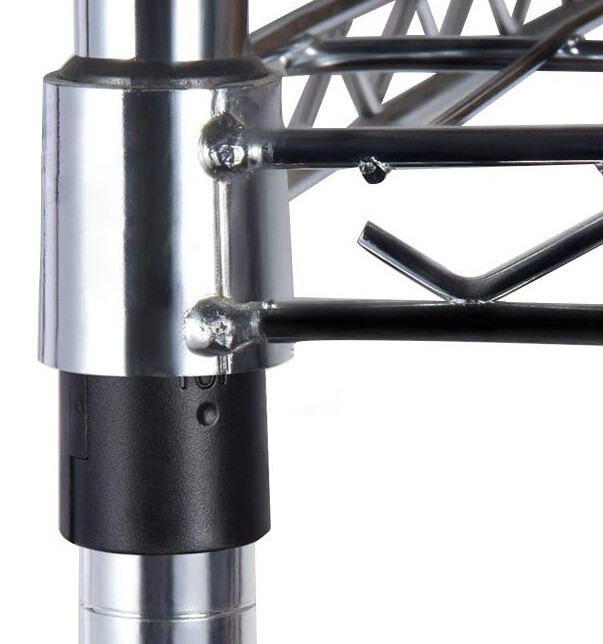 1" Diameter Wire Shelf Clips Shelving Split Sleeves Lock Locking Plastic 8 pairs