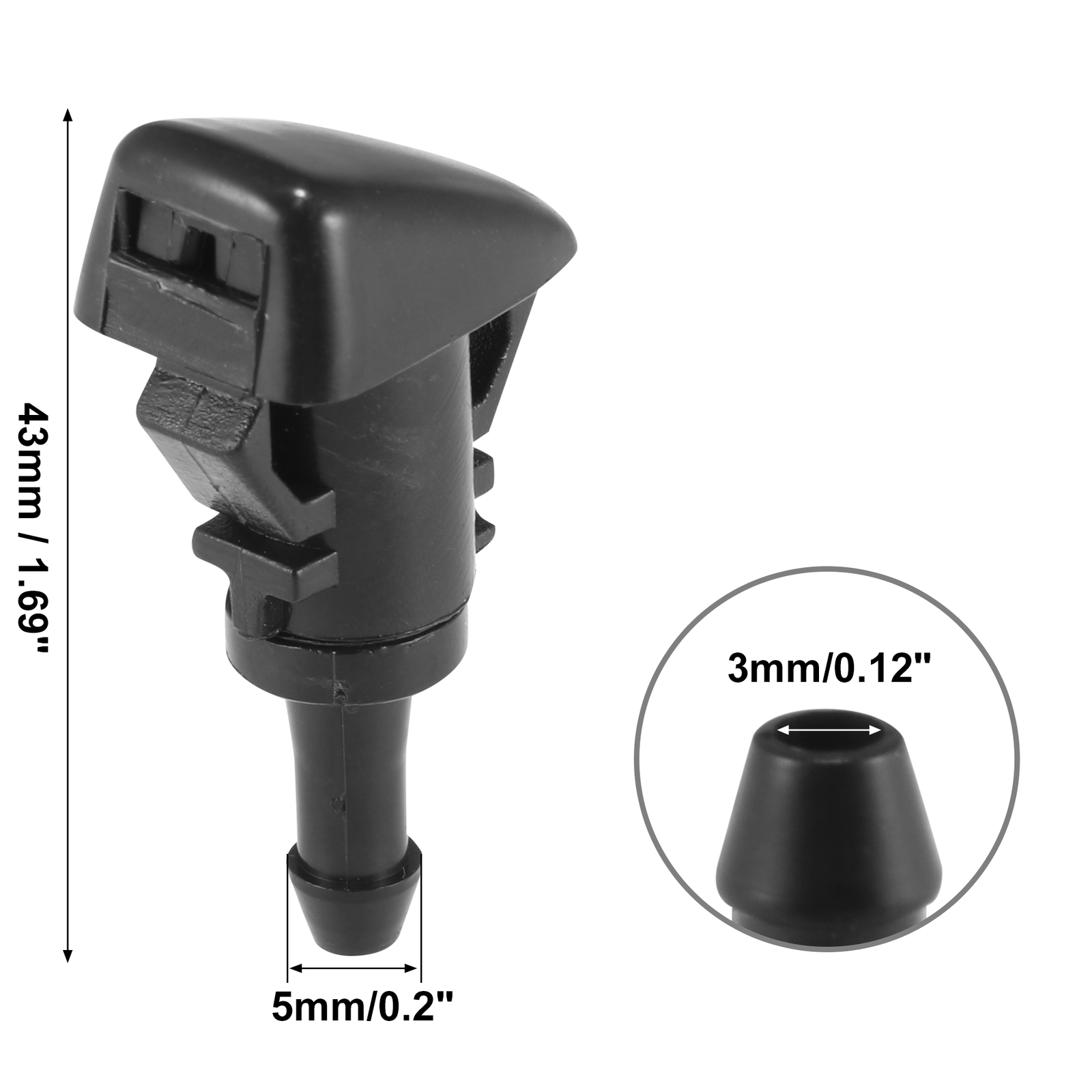 NEW Pack of 2 For Subaru Impreza 2008-2014 Front Windshield Washer Nozzles Spray