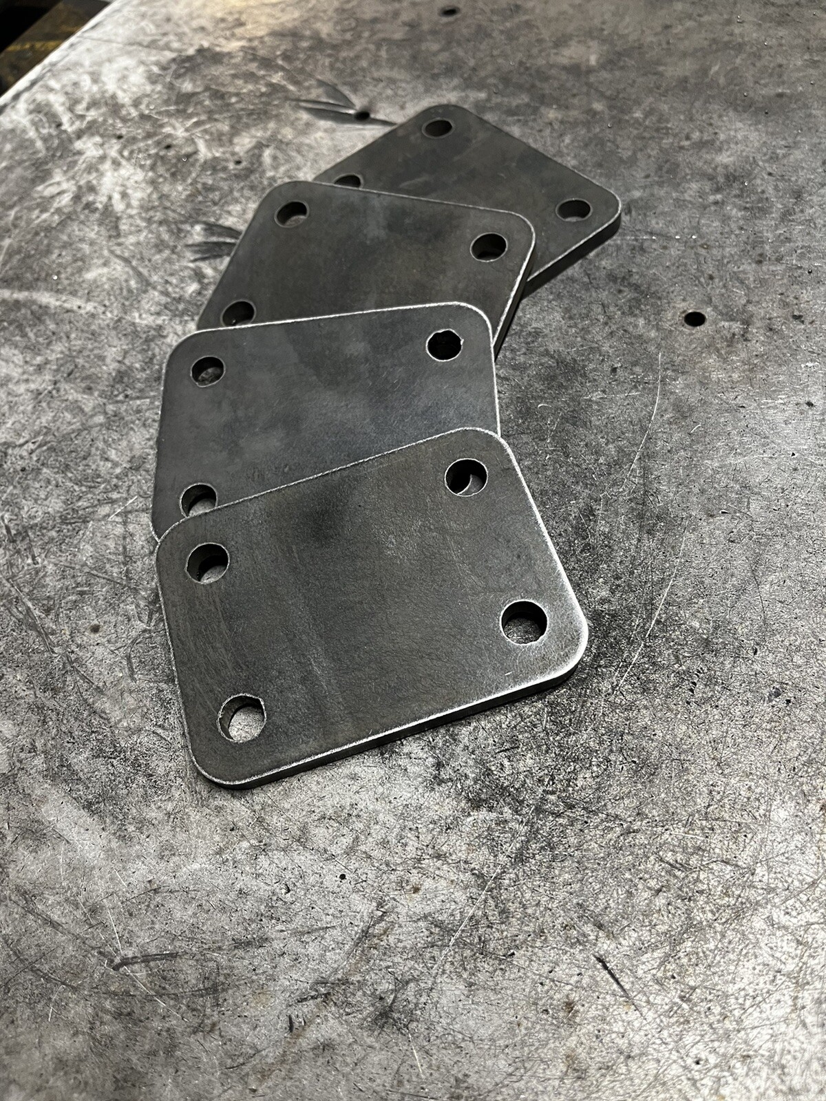 caster wheel mounting plate 1/4” steel (Set Of 4)