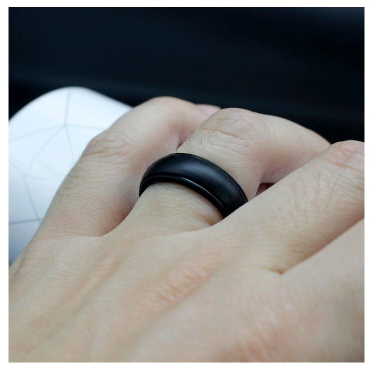 4 Pack Silicone Flexible Wedding Ring Engagement Men Women Rubber Band Sport Gym