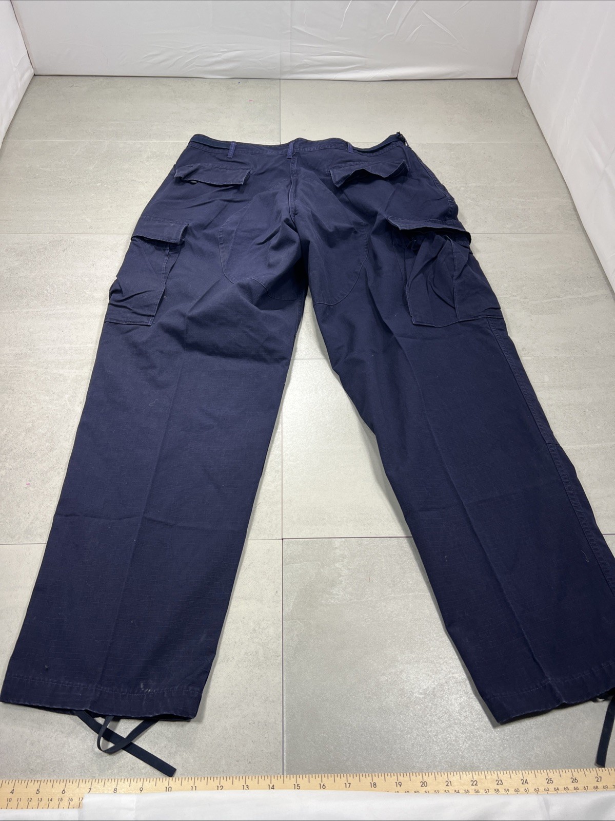 USCG Coast Guard Pants Sz Large Reg Blue Operational Trousers Dress Ripstop USGI