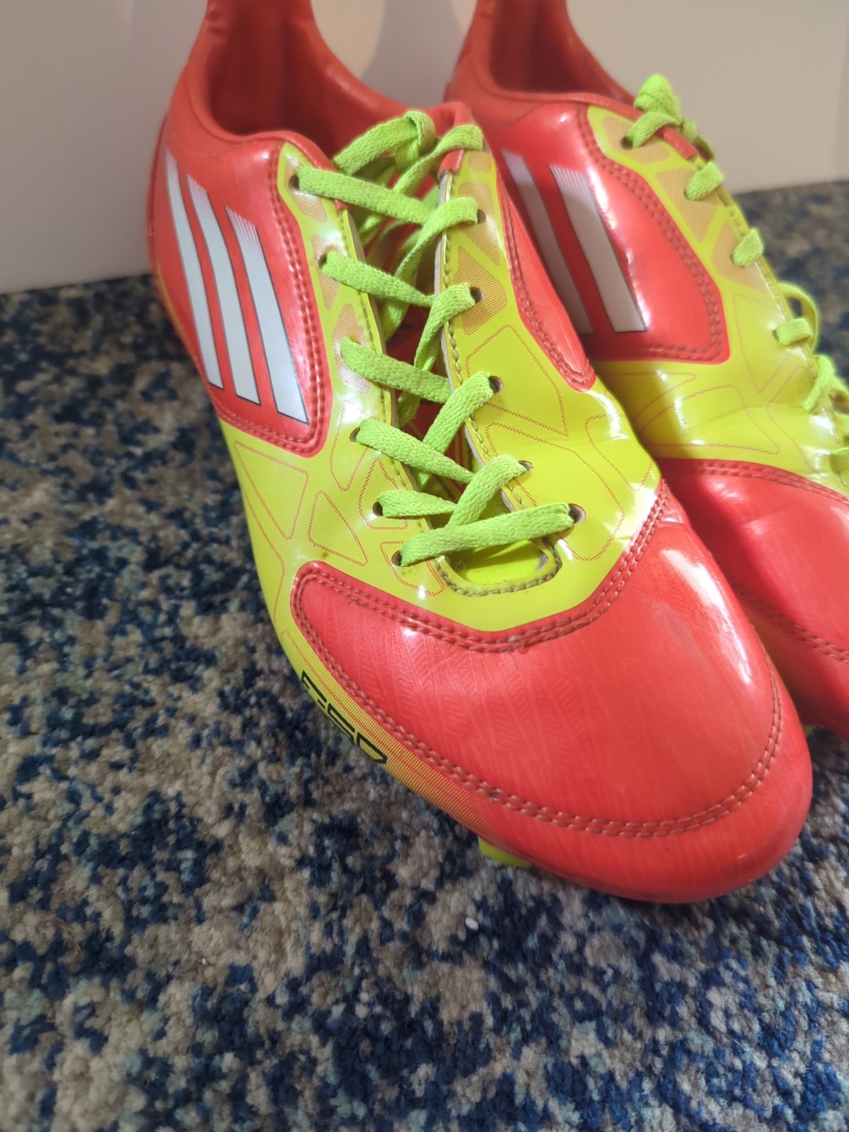 Adidas F50 Adizero HG US 7.5 Outdoor Soccer Cleats V24790 Orange And Yellow Nice