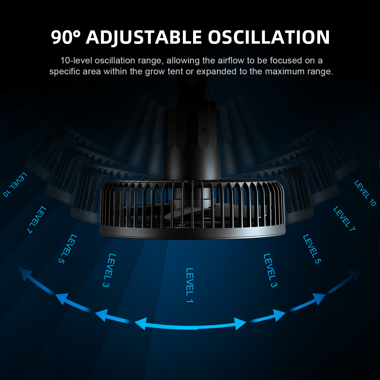 Spider Farmer 6" Grow Tent Clip Fan 2-Pack, Auto Oscillating