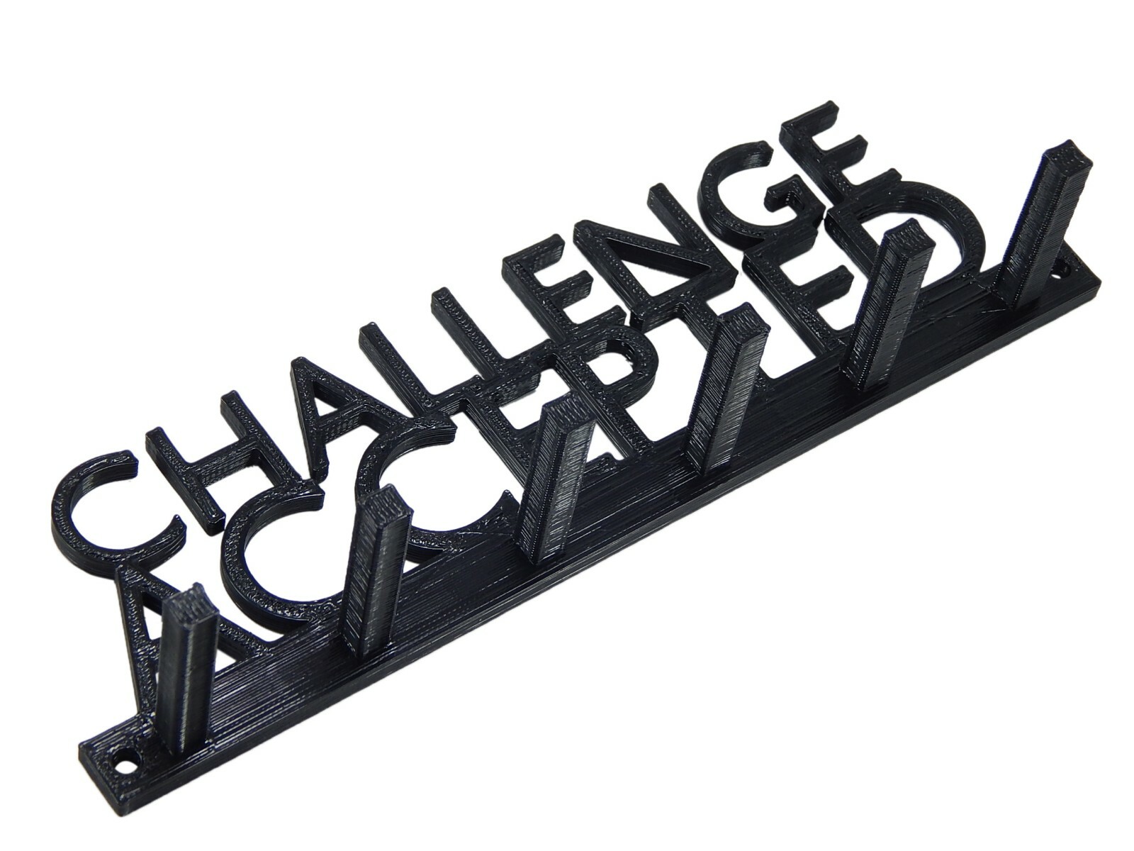 CHALLENGE ACCEPTED RUNNER SPORTS MEDAL DISPLAY RACK HOLDER HANGER ORGANIZER