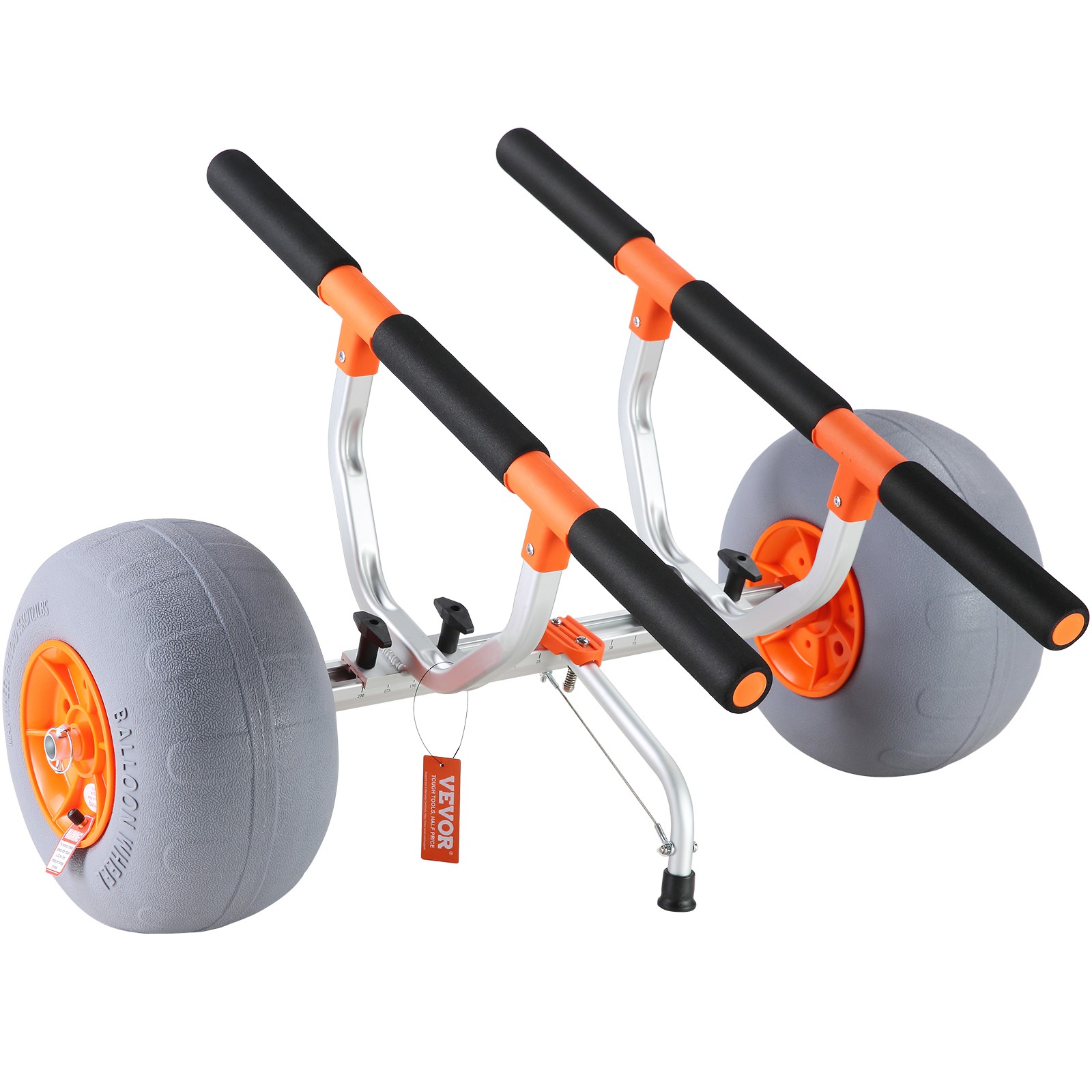 VEVOR Adjustable Kayak Cart Canoe Carrier 350lbs Load with 12'' Tires Foldable