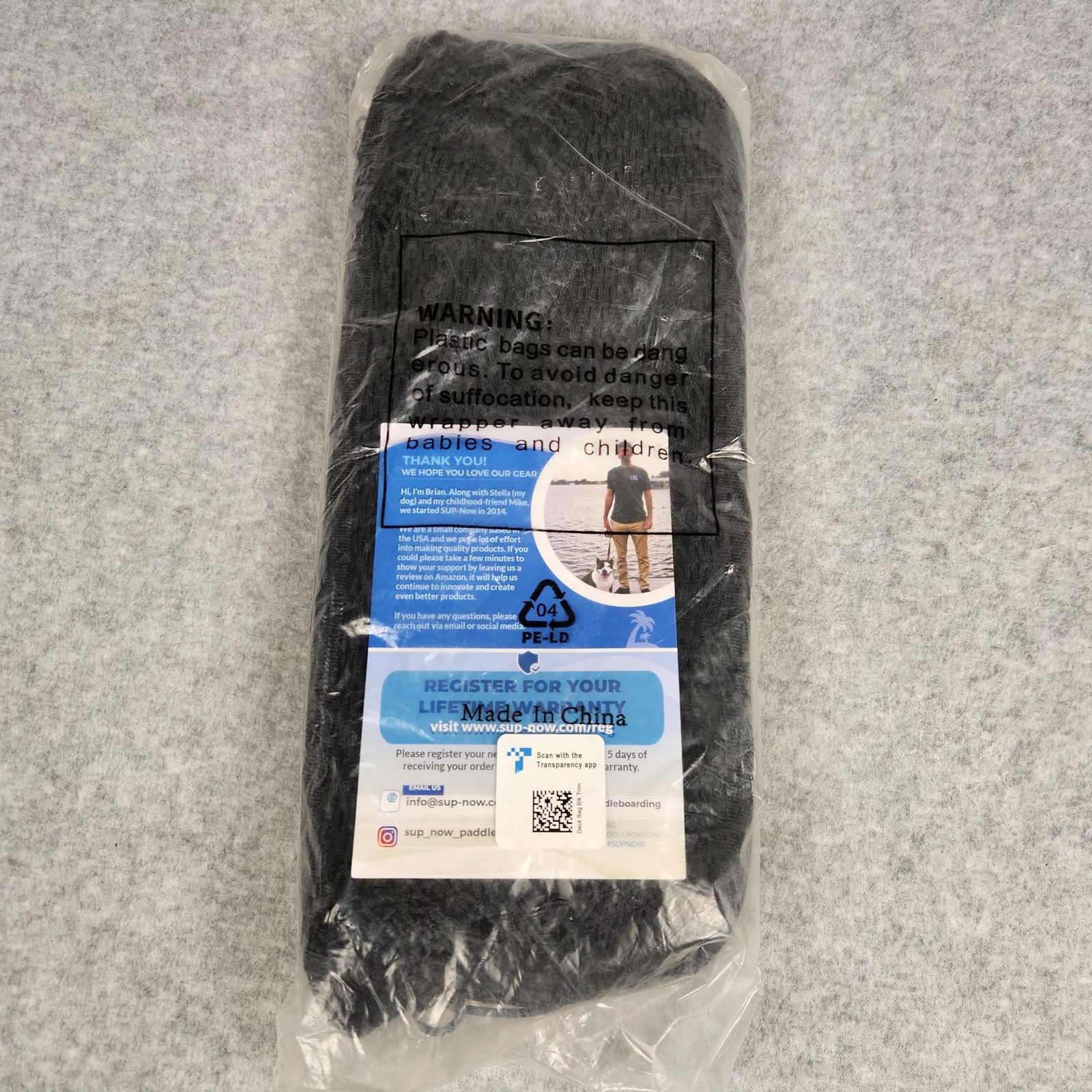 SUP-NOW Paddle Board Deck Bag Easy Access Durable Bungee Mesh Waterproof Case