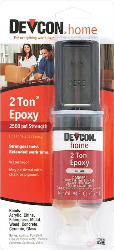 NEW DEVCON 31345 S31 FRESH 2 PART 2 TON GEL CLEAR EPOXY GLUE WATERPROOF ADHESIVE