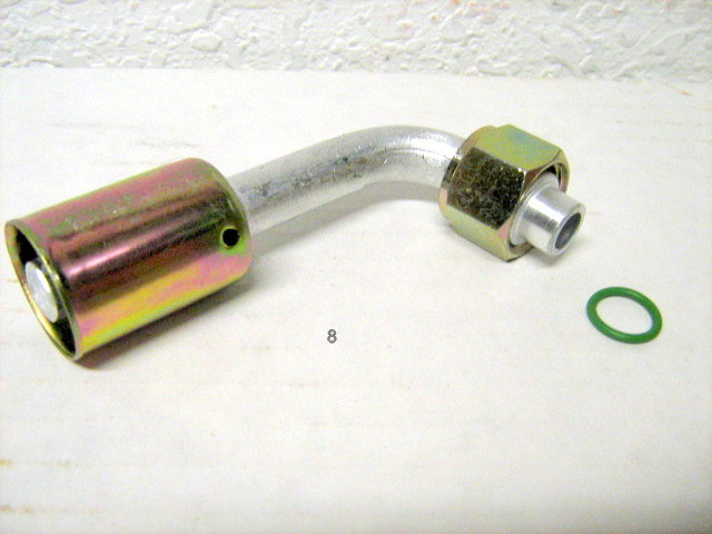 AC A/C FITTING,BEADLOCK CRIMP,FEMALE O RING,90 DEGREE #8 NUT/HOSE BL1322 35B1322