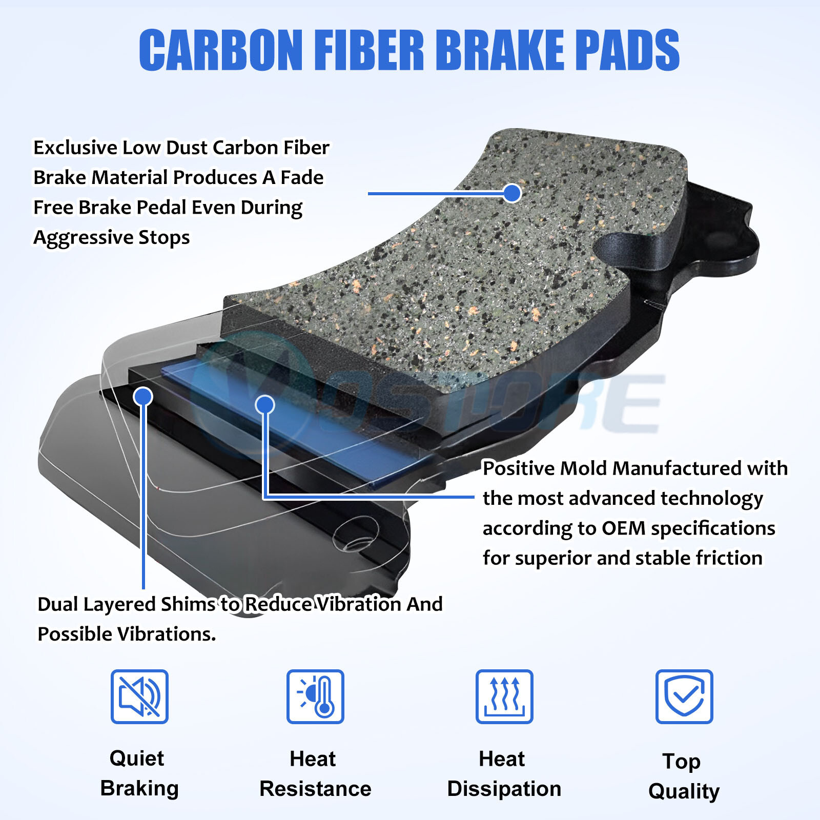 For ARTIC CAT 400 500 550 650 700 Brake Pads Front Rear FA395R