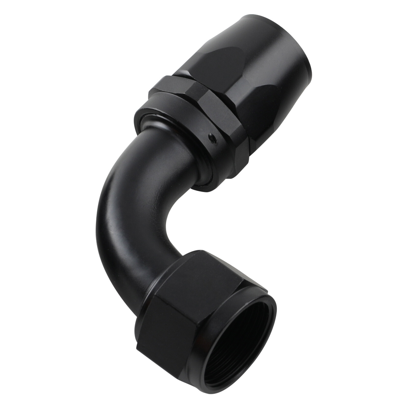 Black AN16 16AN AN-16 Hose Fuel line rubber Nylon braided fuel hoses 90° Safe