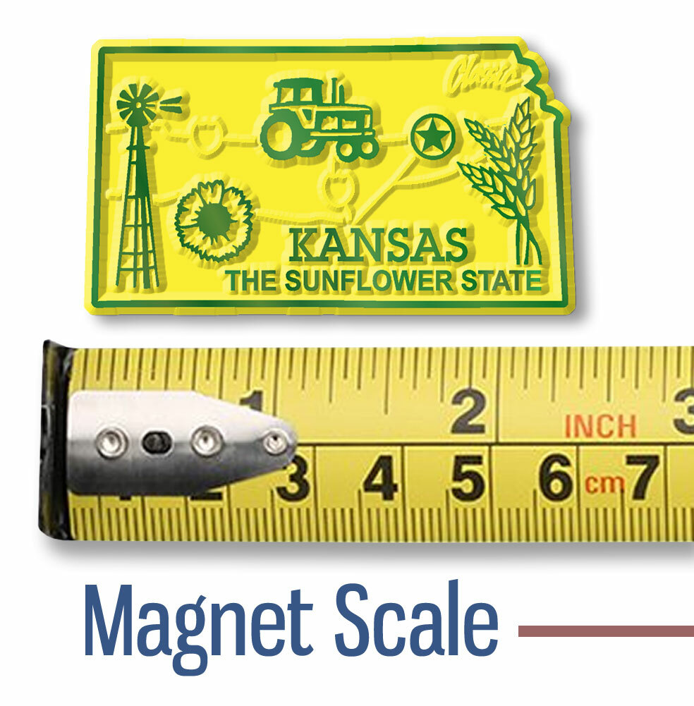 Original U.S. State Magnet Set by Classic Magnets, 51-Piece Vintage Magnet Set