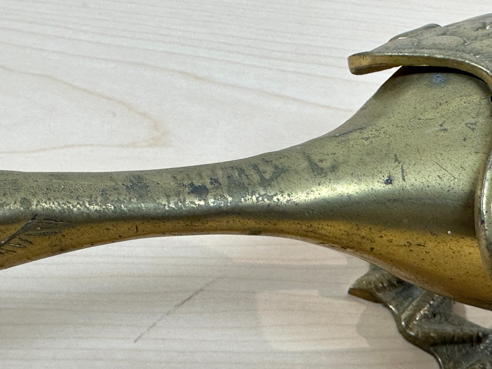 Brass Goose Duck Trinket Dish, Removable Wings, Boyd Jewelers RARE