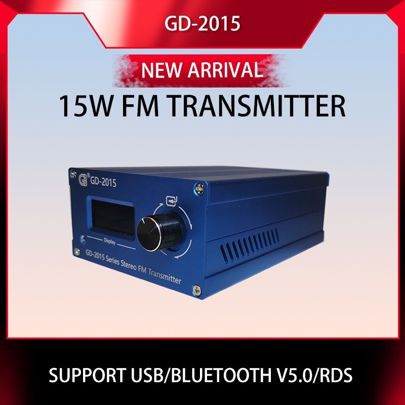 15W FM Transmitter Stereo USB Play Radio Station Transmitter Chips QN8007 TNC