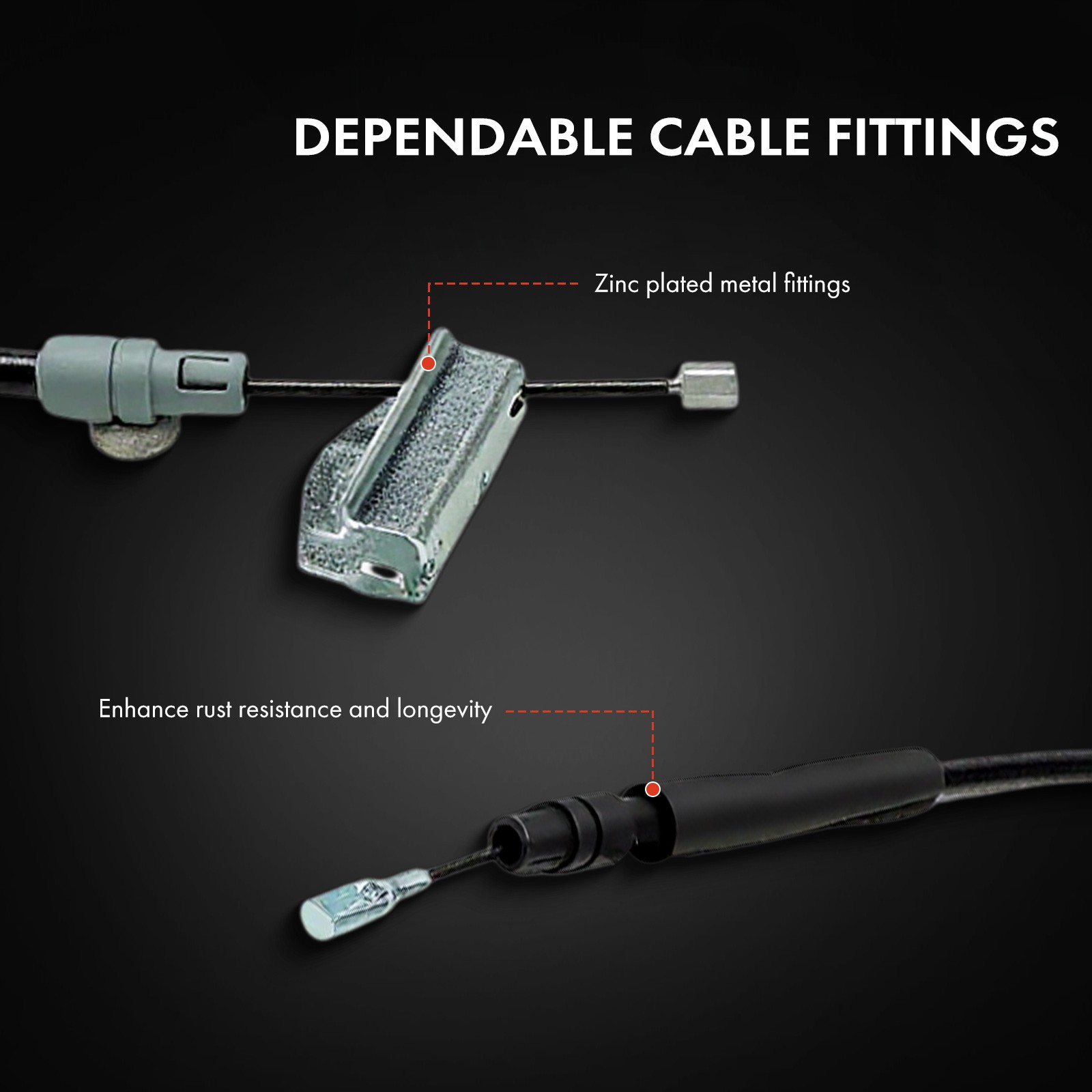 2x Rear Parking Brake Cable for Dodge Grand Caravan 2012-2020 Chrysler Ram 3.6L