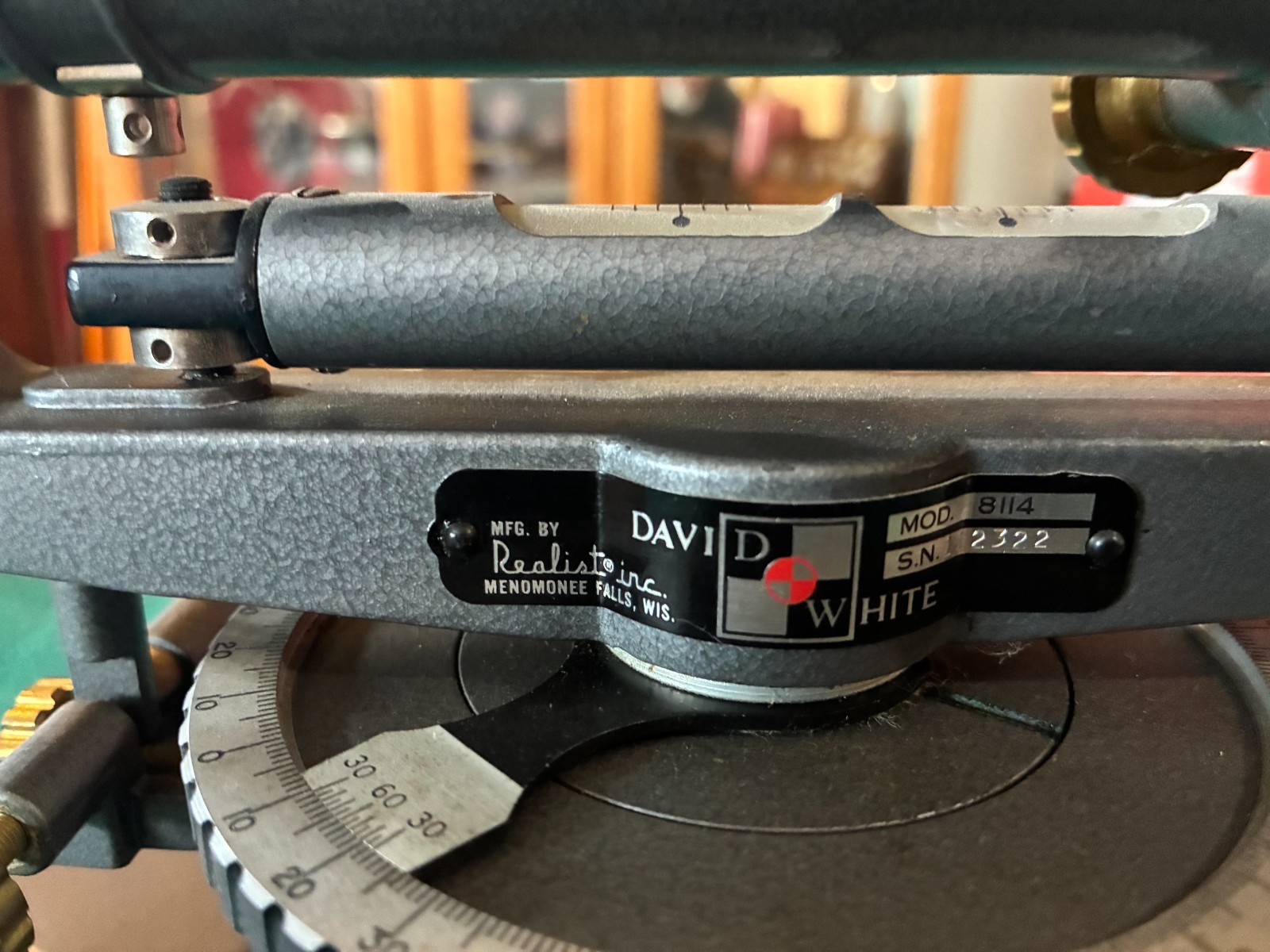 Late 1960s David White #8114 Universal Transit Surveying Instrument & Case AS-IS
