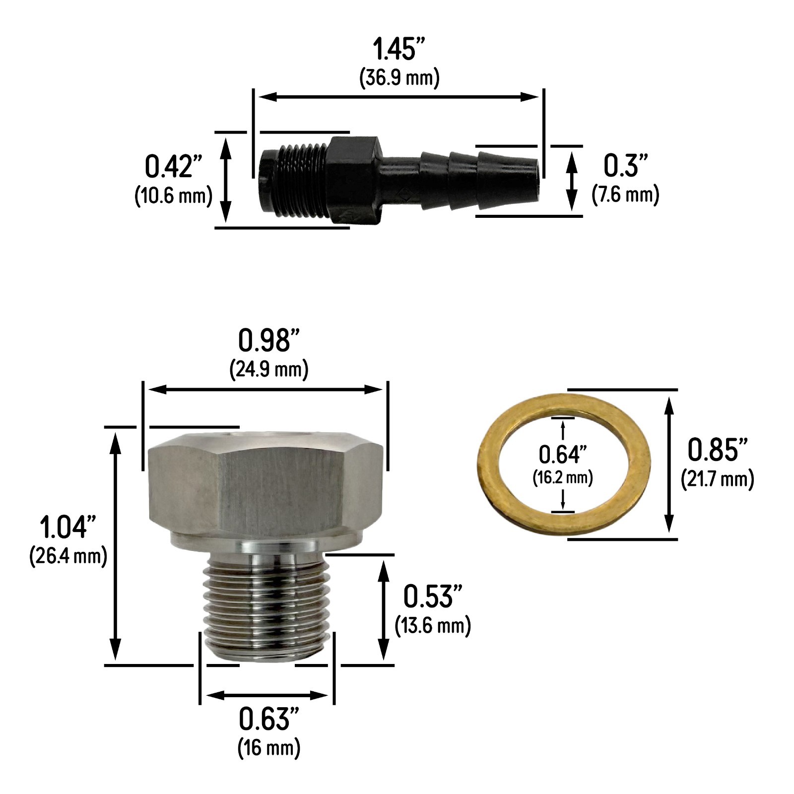 Oil Pump Priming Adapter Kit for All Chevy GM, LS Engines LS1 2 3 LSX - M16x1.5