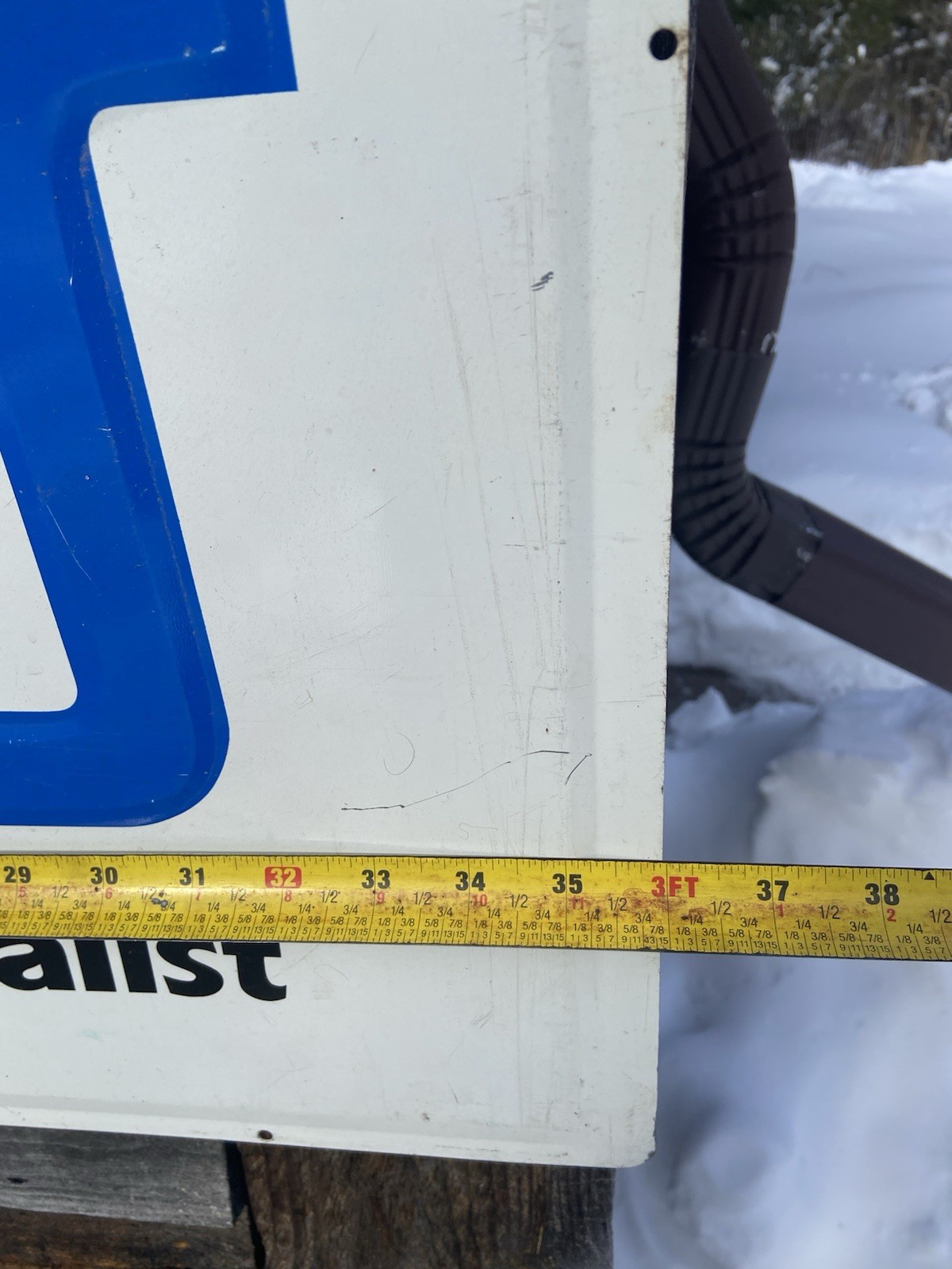 Rare Version Vintage Walker Mufflers Advertisement Sign Embossed Letters 3' X 2’