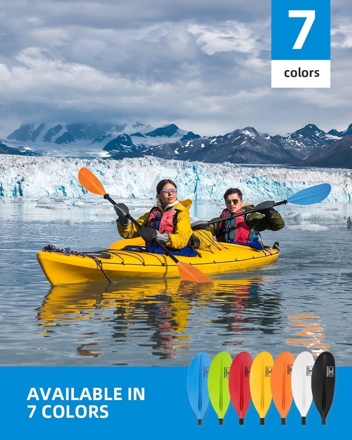 Carbon Fiber Kayak Paddle 90.5in/230cm, 86in/218cm for Adults Kayaking Boatin...