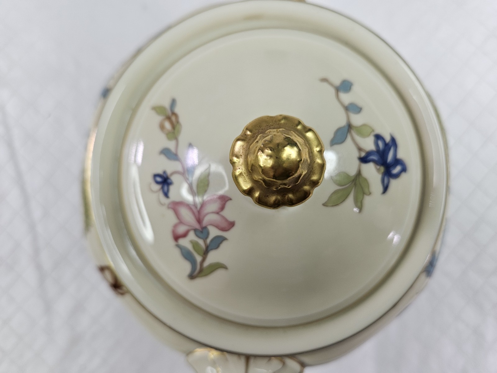 Rosenthal Persiana Continental Tea Pot Lid Ivory Floral Gold Rim Germany
