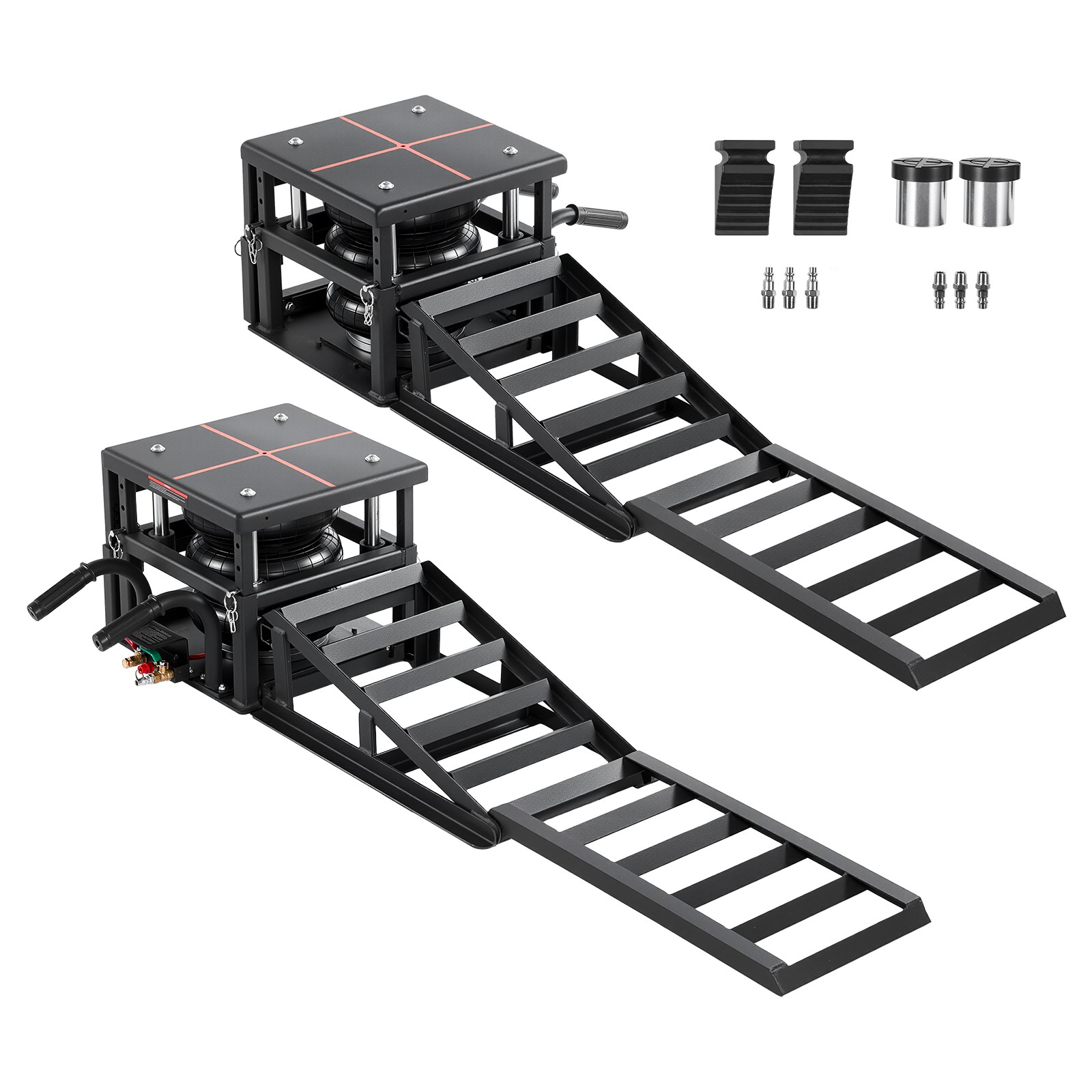 Uimoso 2 Pack Air Portable Car Lifts 11023 lbs Capacity Pneumatic Ramp Air Jacks
