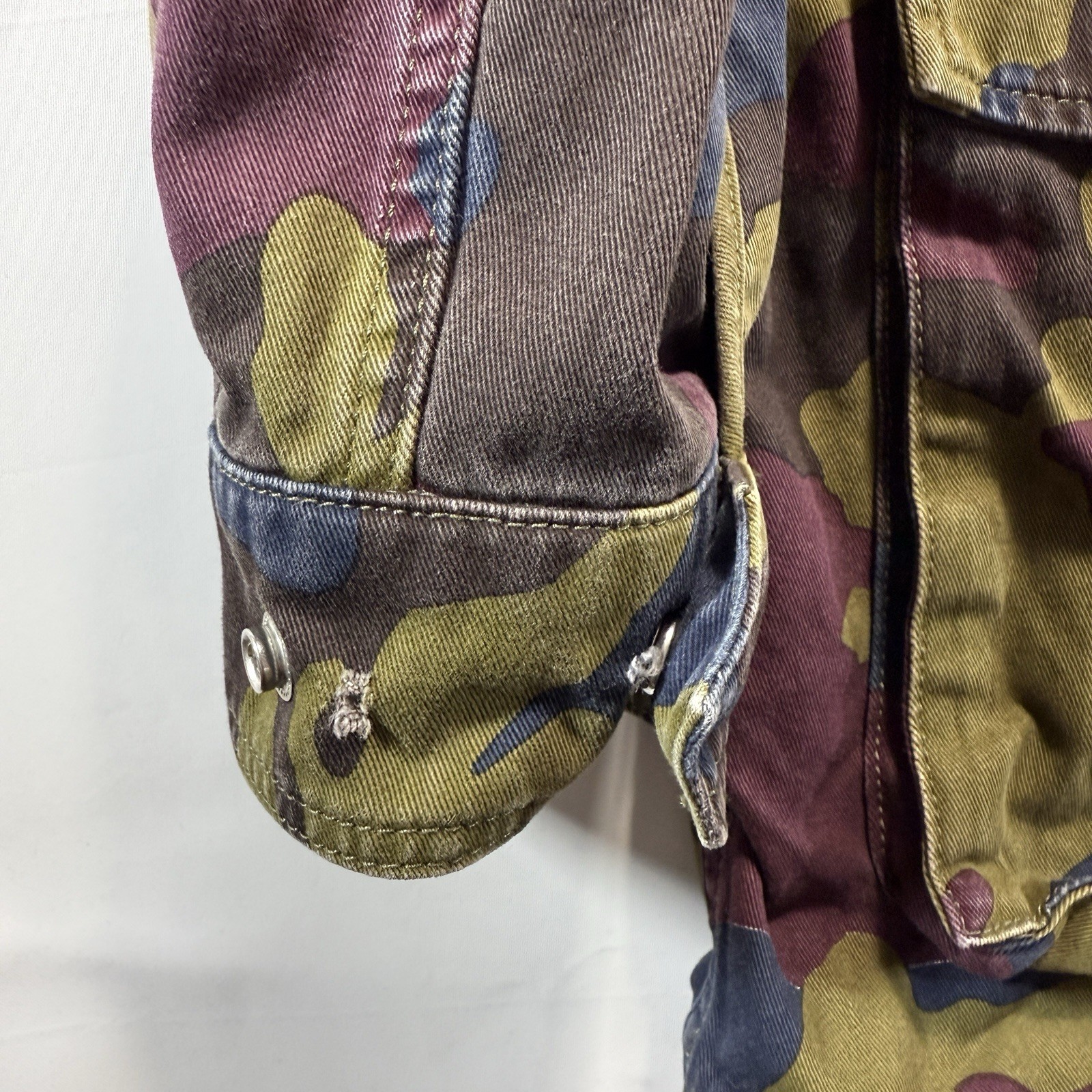 Belgian Jigsaw Field Jacket Puzzle Camo Coat Army Belgium WESC Mens Size XS