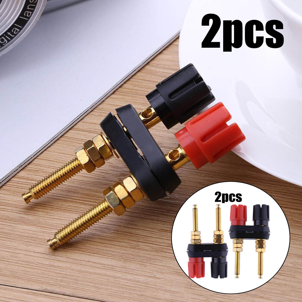 2Pcs Extended Speaker Banana Plug Binding Post Terminal Connector Banana Socket