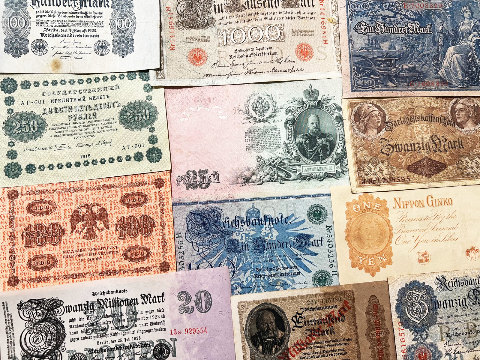 108 Banknote Lot 100+ Year Old Notes & Modern World Paper Money Set Currency