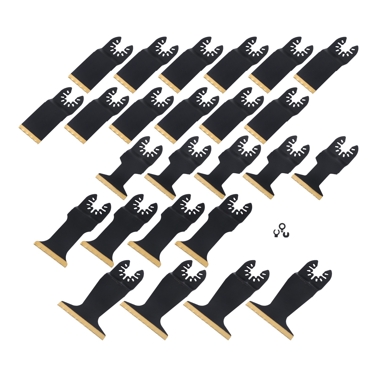 30Pcs Oscillating Tool Blades Titanium Multi Tool Blades for Metal Wood Plastic