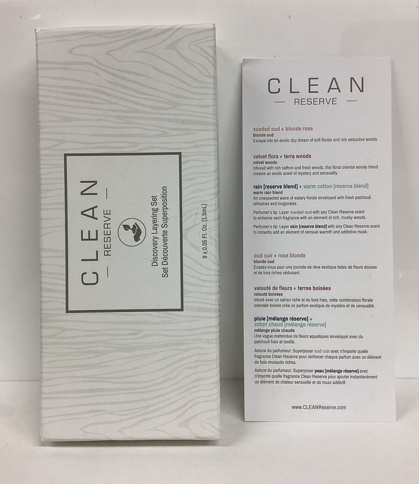 Clean Reserve Discovery Layering Set 9x 0.05oz TRAVEL SIZE As Pictured!