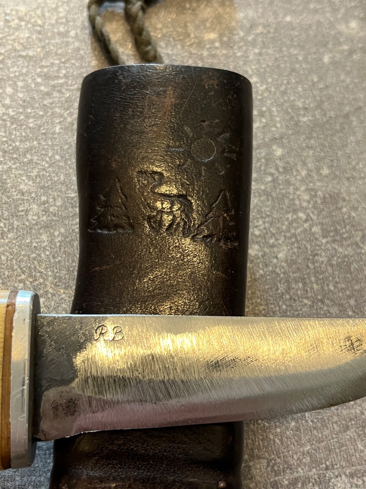 vintage swedish handmade knife puukko markt RB hunting fishing camping