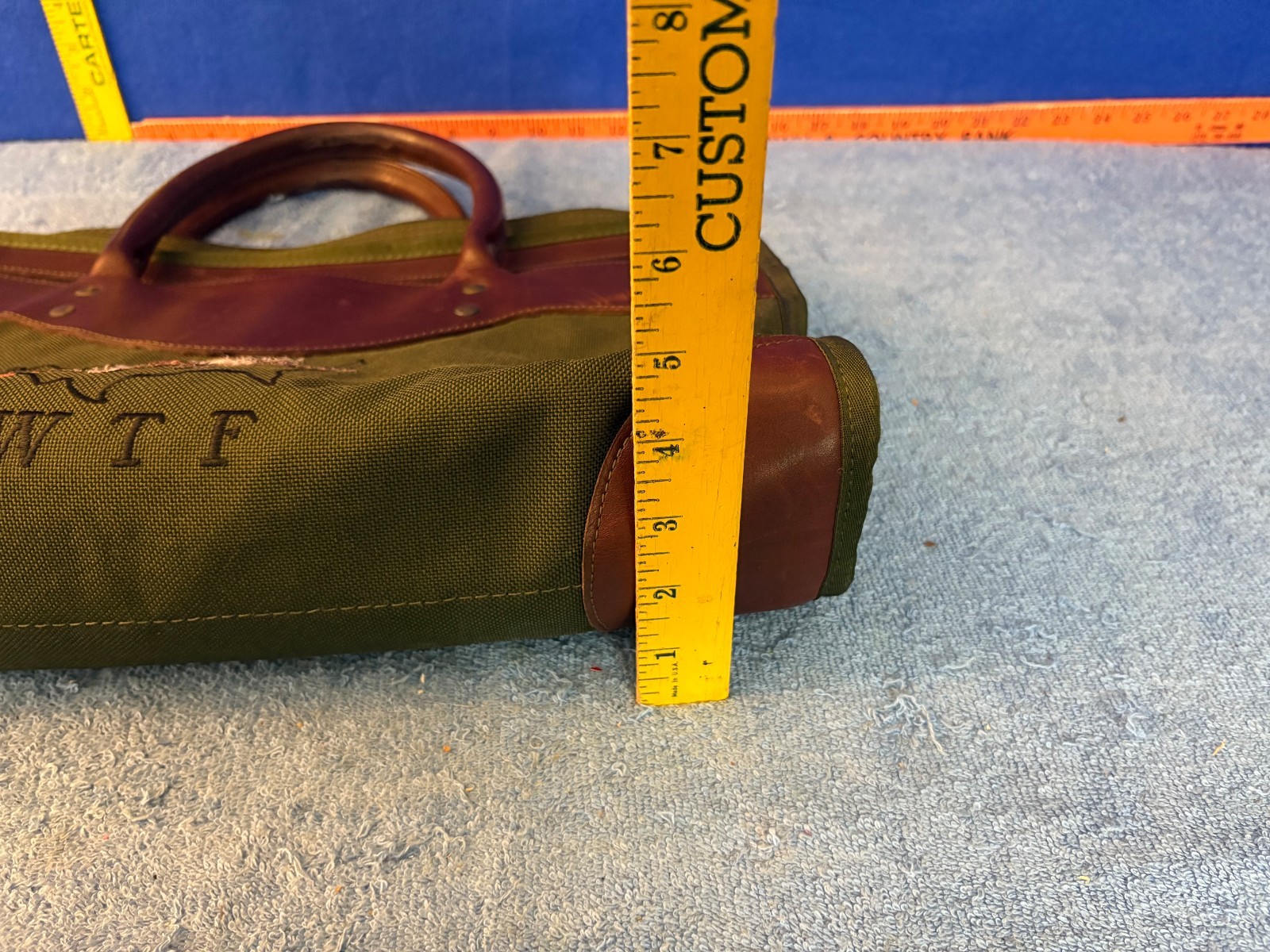 NWTF National Wild Turkey Federation Green Canvas Leather Bag Boyt ?