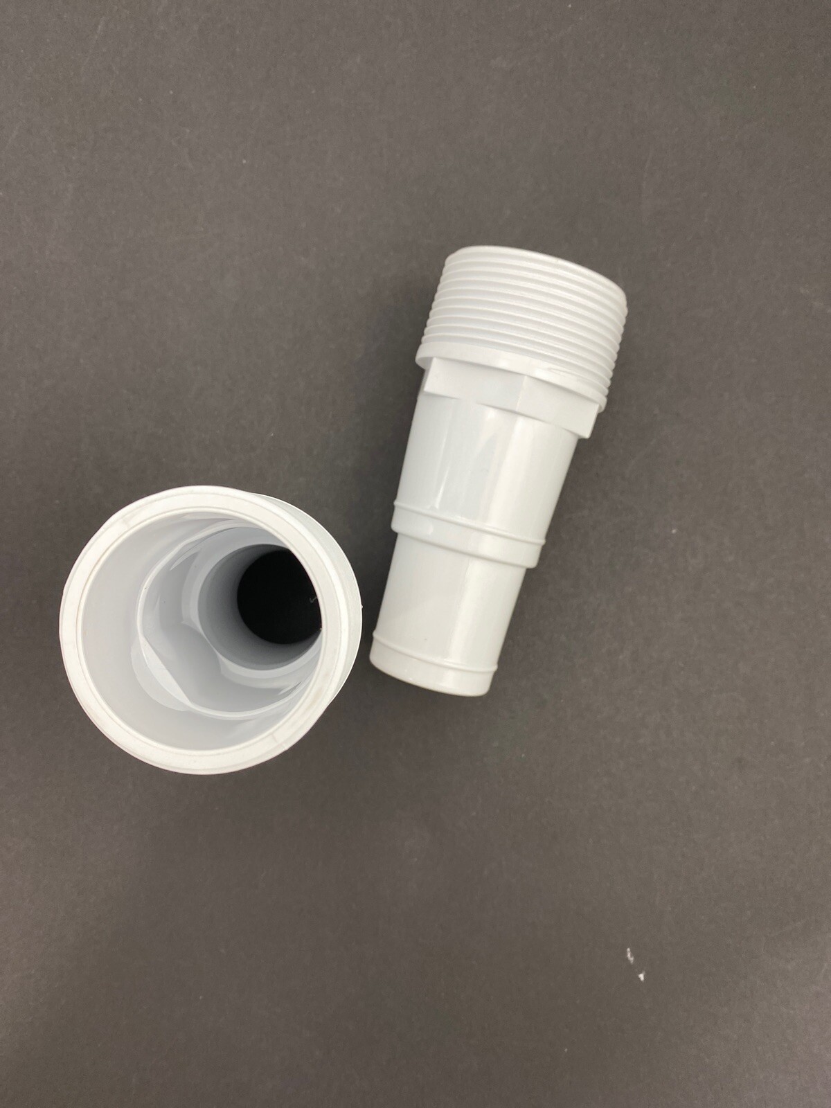 2 Pool Filter Pump HOSE ADAPTER 1 1/4"-1 1/2" Thread 1.5" Fitting PVC White