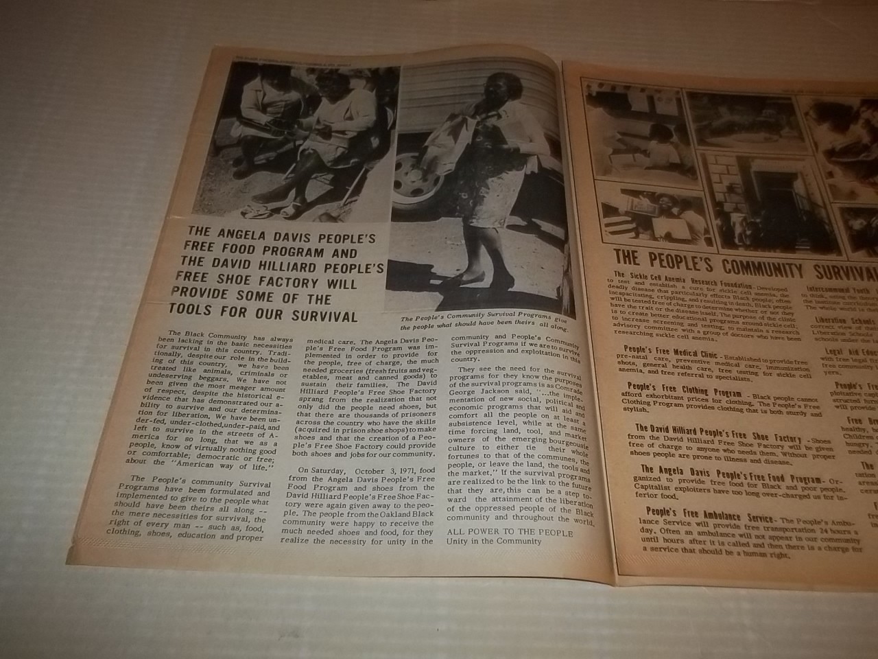 Black Panther Newspaper Oct. 9, 1971 Bunchy Carter, Angela Davis VG+