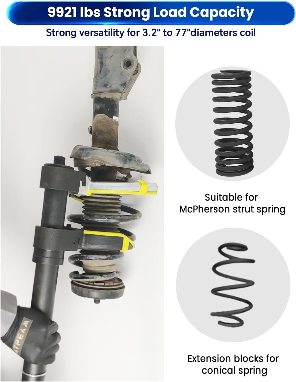 Macpherson Strut Spring Compressor Kit Interchangeable Fork Coil Extractor Tool