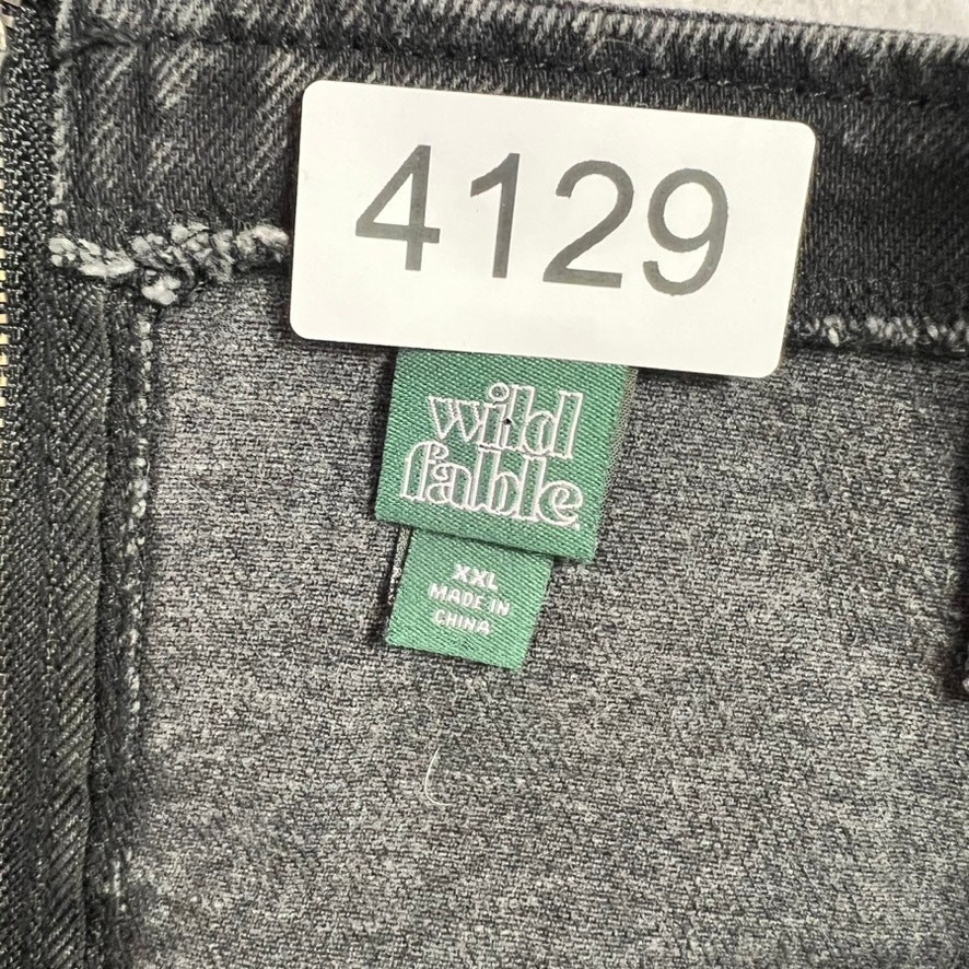 Wild Fable Women's Size XXL Black Wash Lace Front Denim Corset Tank Top