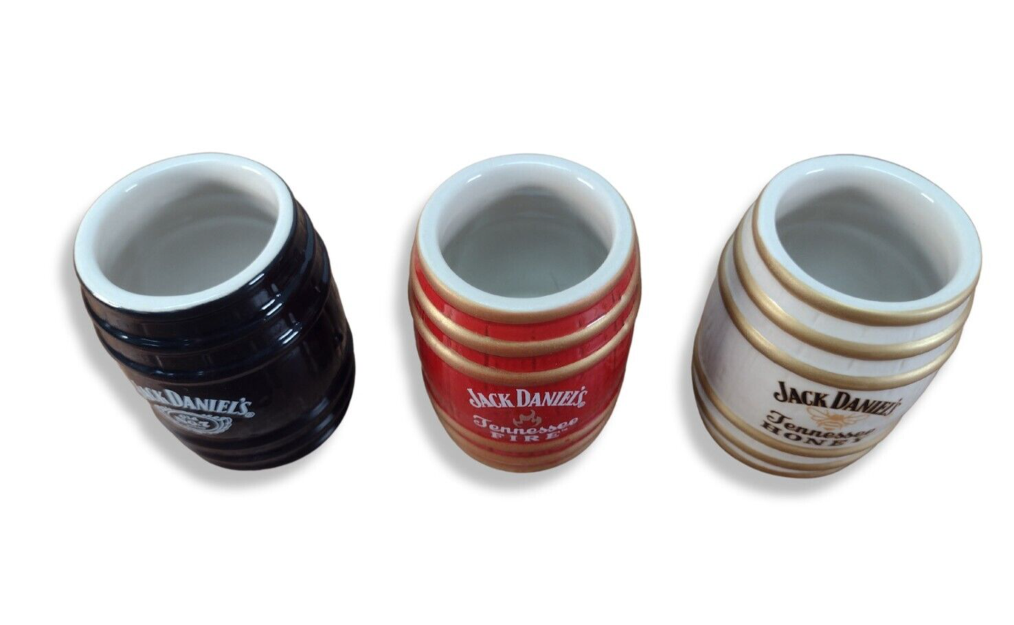 Jack Daniel's Stoneware Barrel Shots Set of 3 - Jack Daniels 3 piece Gift Set