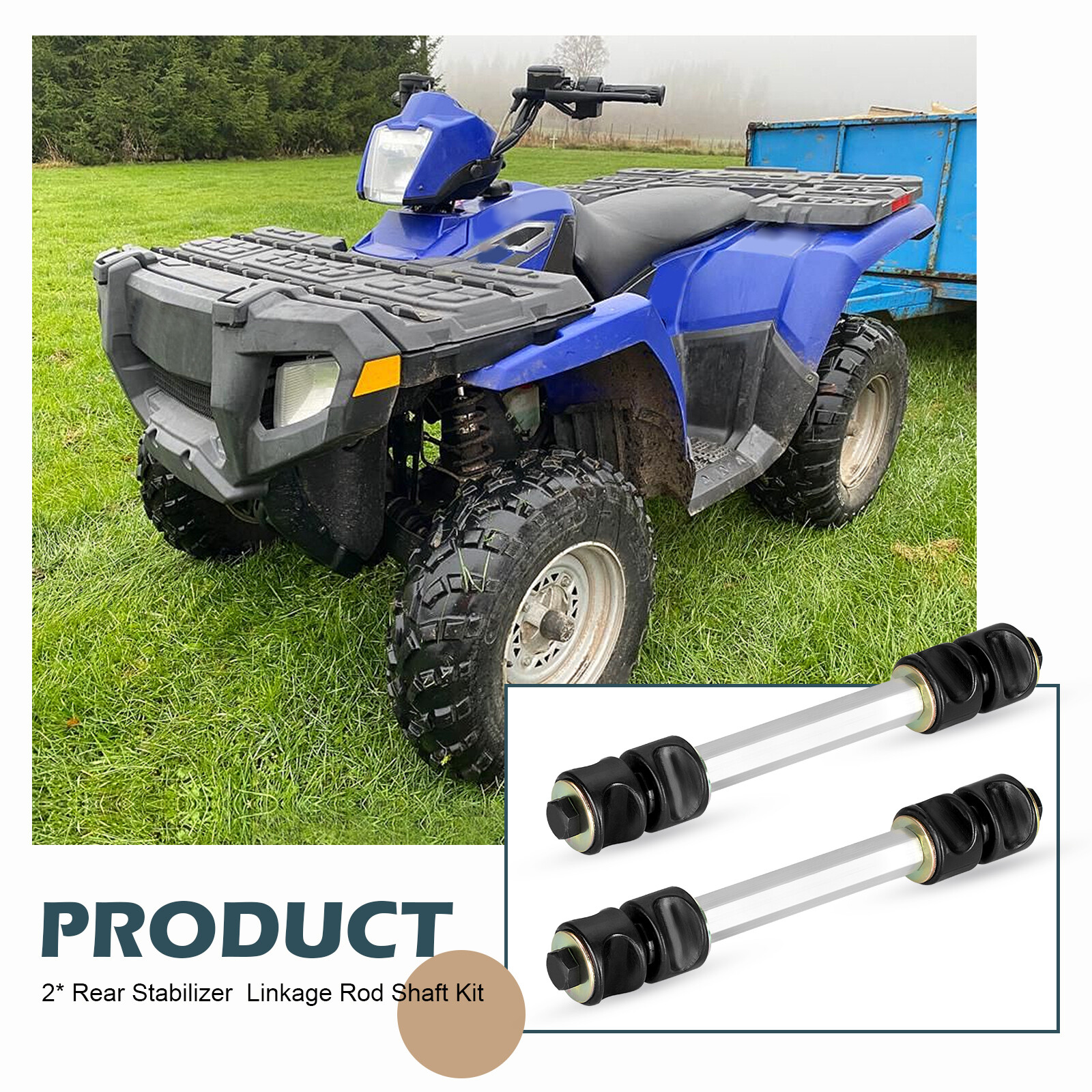 1996-2013 For Polaris Sportsman 500 Ho 4x4 Rear Torsion Bar Bushing Kits (PAIR)