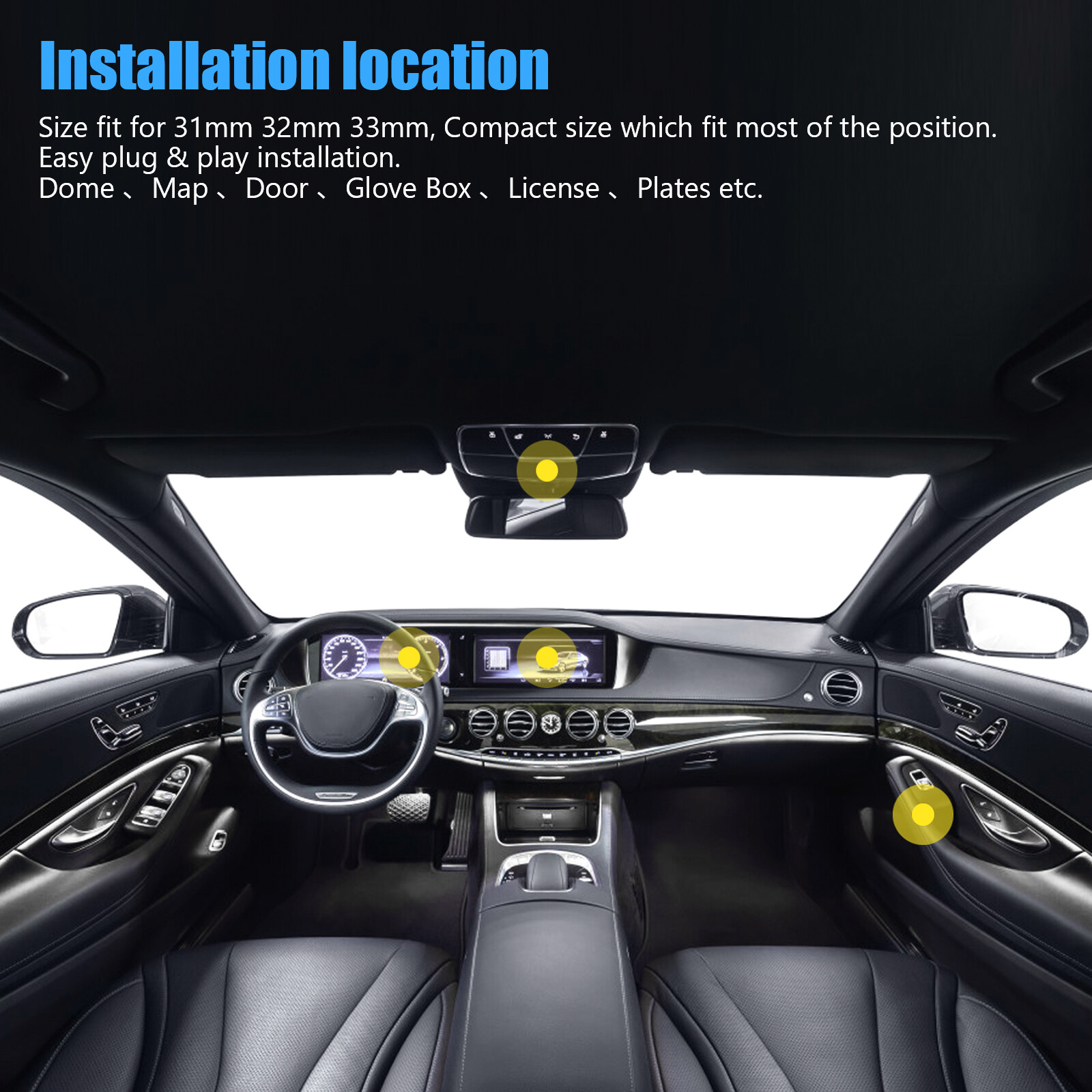 20Pcs 31MM Festoon DE3175 LED Map/Dome Interior Light Bulbs 6000K White CANBUS