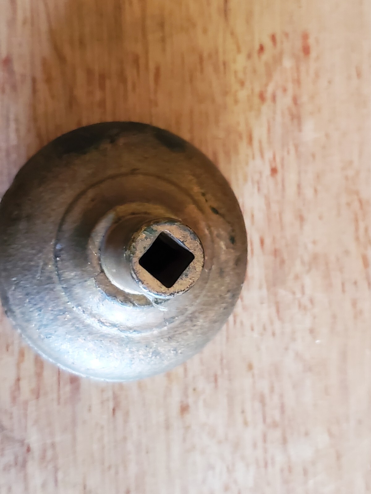 Doorknob Ornate Flower Floral Design Brass Tone Metal Vtg Antique Replacement