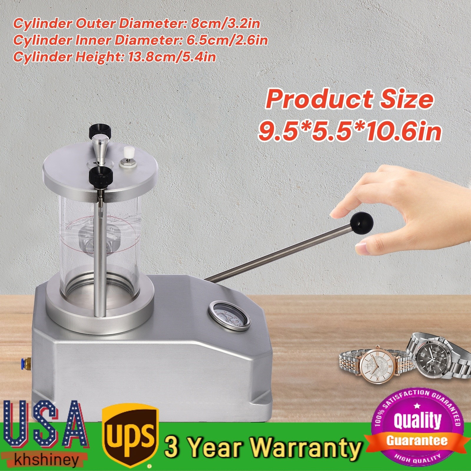 Watch Case Waterproof Pressure Tester Watch Waterproof Test Tool Sturdy Durable