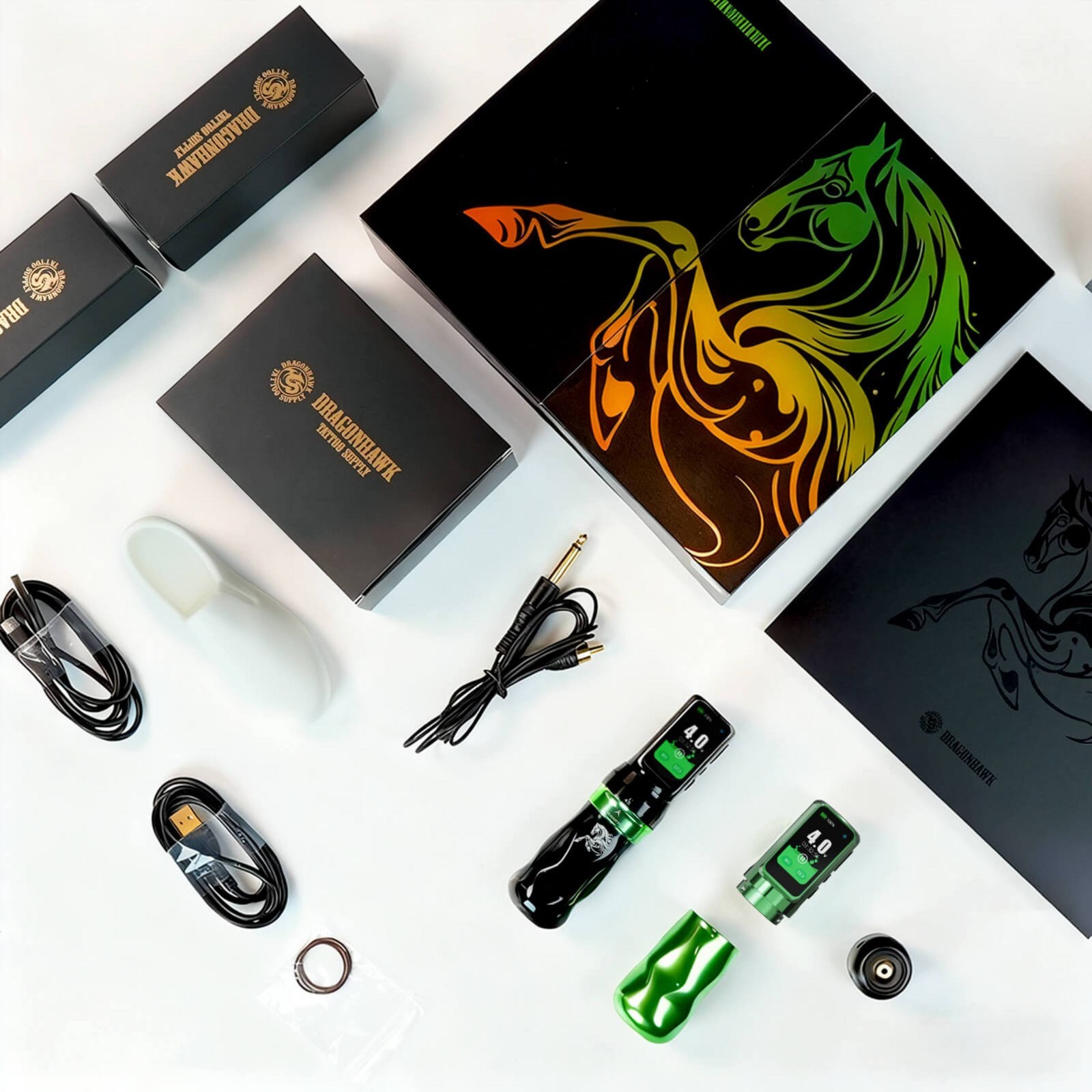 Fold Pro Year of the Horse Edition Wireless Tattoo Pen Machine 2.5-4.5mm 7 Adjus