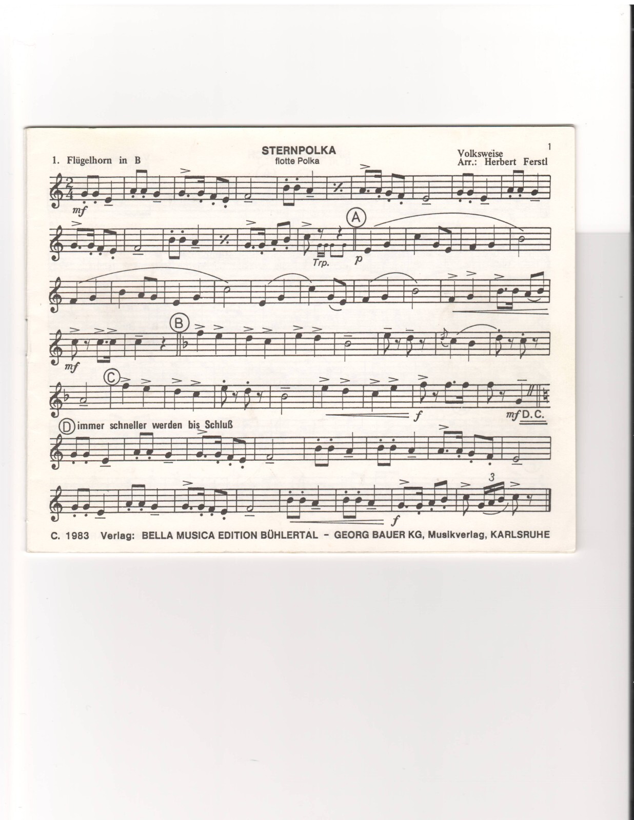 Alpenlandische Volksmusik German Band/Brass Quintet/Oktoberfest Band Sheet Music