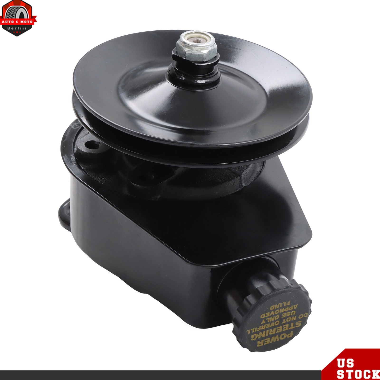 BBC SBC For Chevy 283 Saginaw Style Power Steering Pump w/ Single Groove Pulley