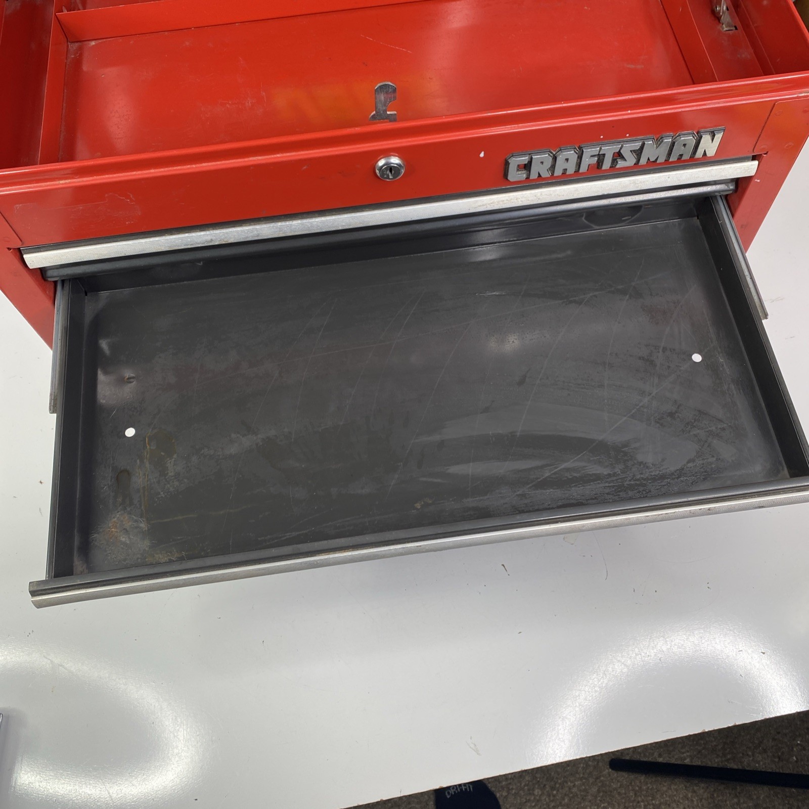 Vintage Sears Craftsman 4 Drawer Tool Box Toolbox Lockable No keys 26"x15.5"x12