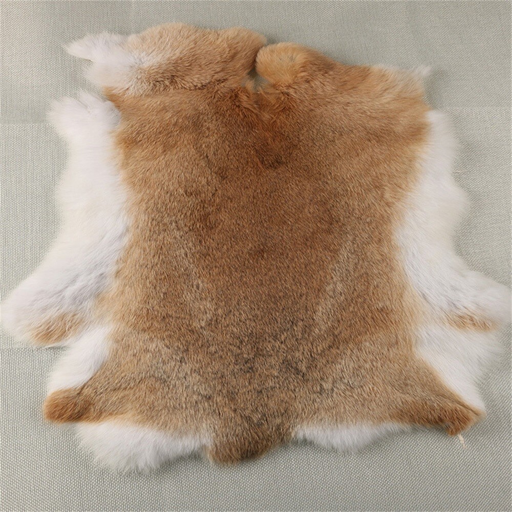 1 X Tanned Rabbit Skin Hide Pelt For Craft Animal Fur Decor Natural 8''-14''