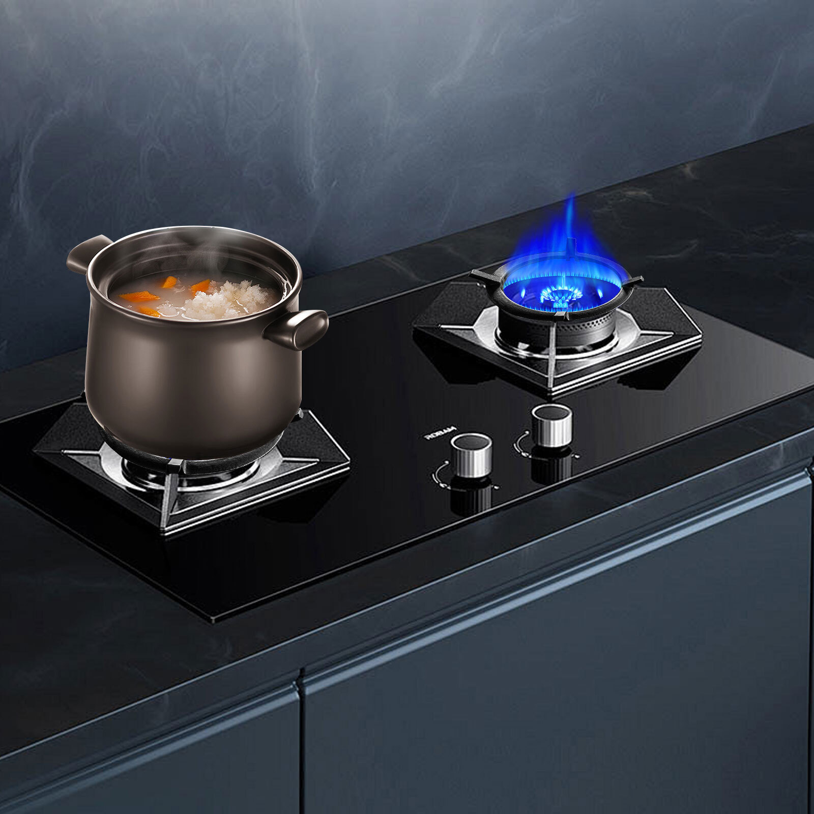 8.4'' Wok Ring Non-slip Black Cast Iron Stove Stand for Kitchen Wok Support Ring