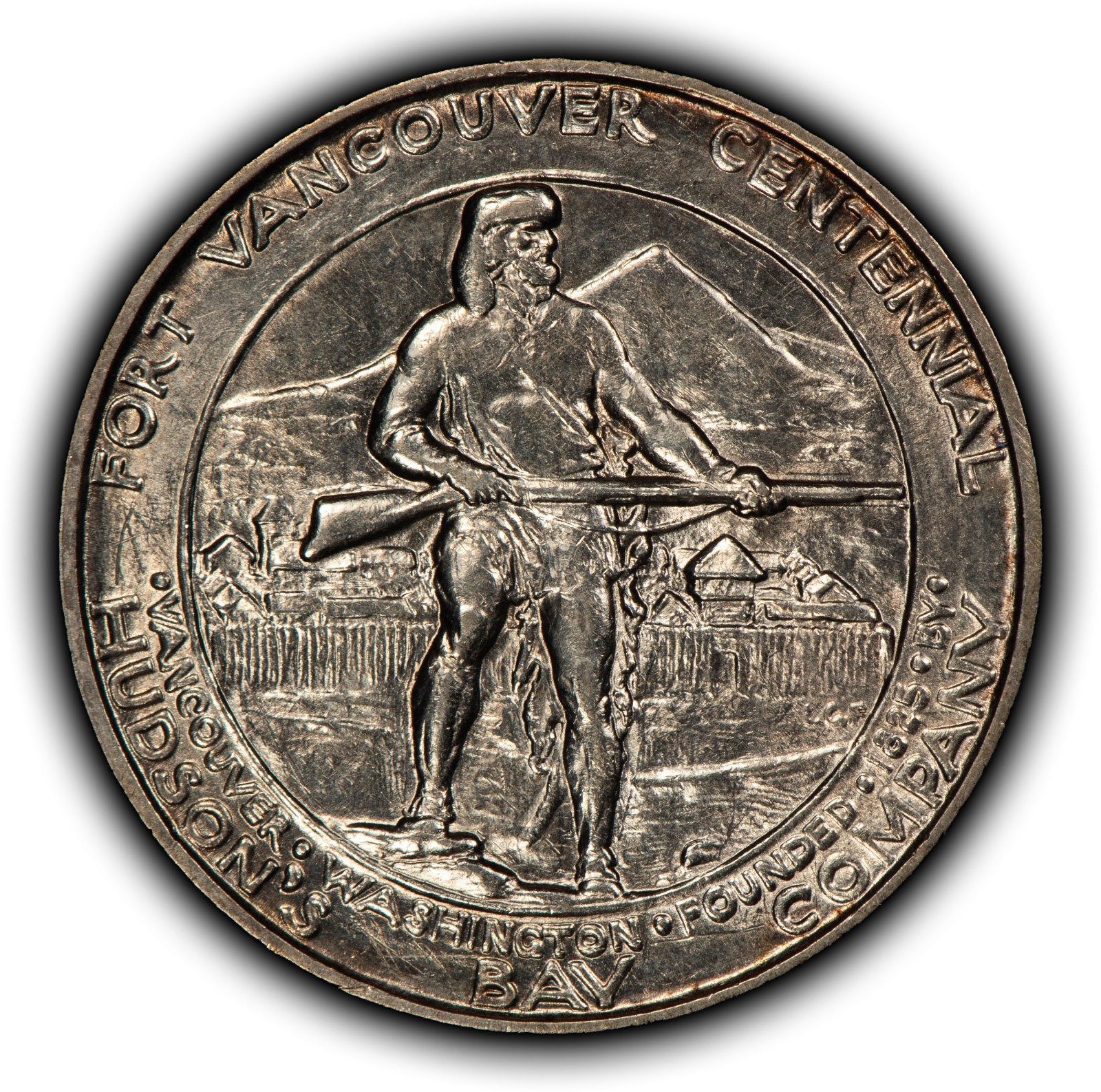 1925 50c Fort Vancouver Commemorative Silver Half Dollar - Luster - SKU-C1288