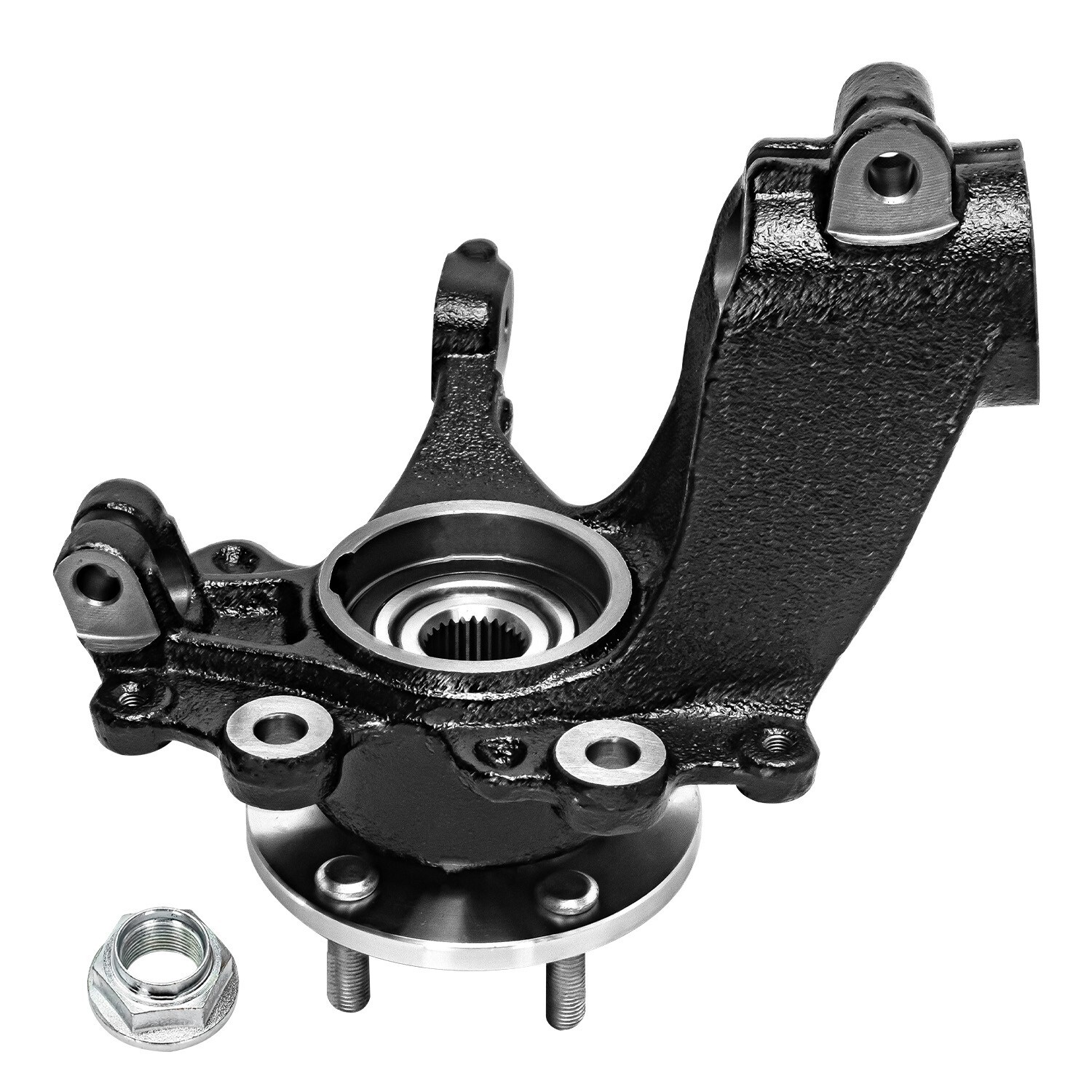 Pair Front Steering Knuckles Wheel Hub Bearing Assembly for 2012-2018 Ford Focus